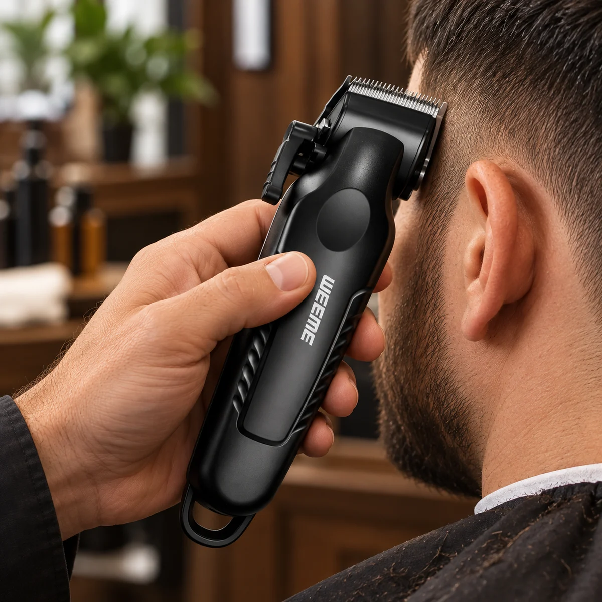 826 · 3-piece set — Black 826 clipper in use
