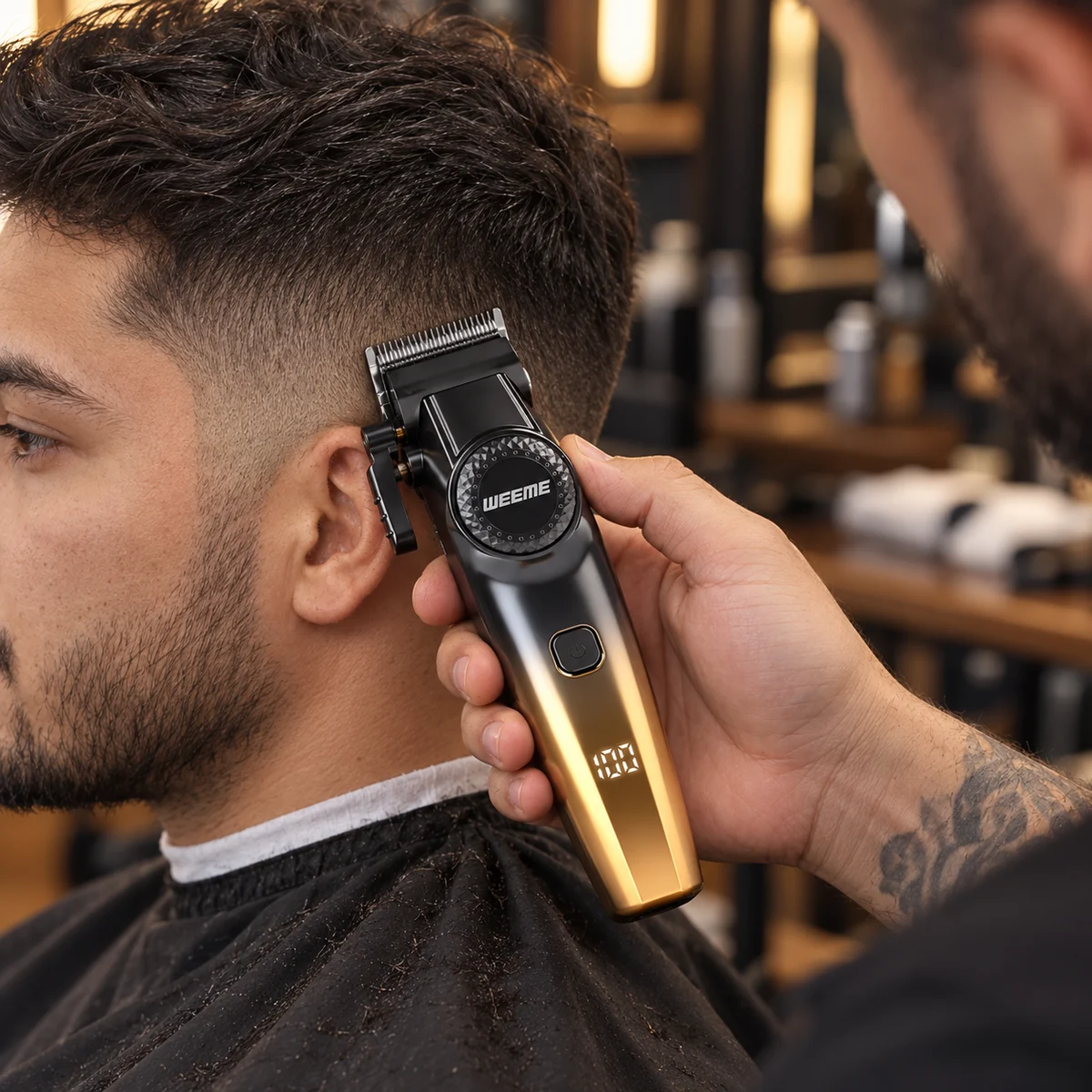 828 — 828 clipper in a barbershop scene